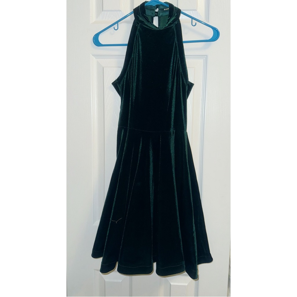 Dark green velvet dress from Dillards